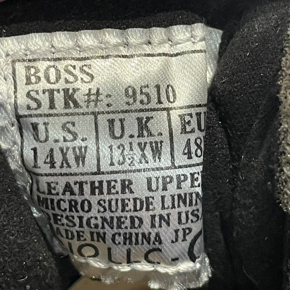 Dr Comfort Boss Black Leather Therapeutic Boots Size 14 XW Extra Wide No Insoles